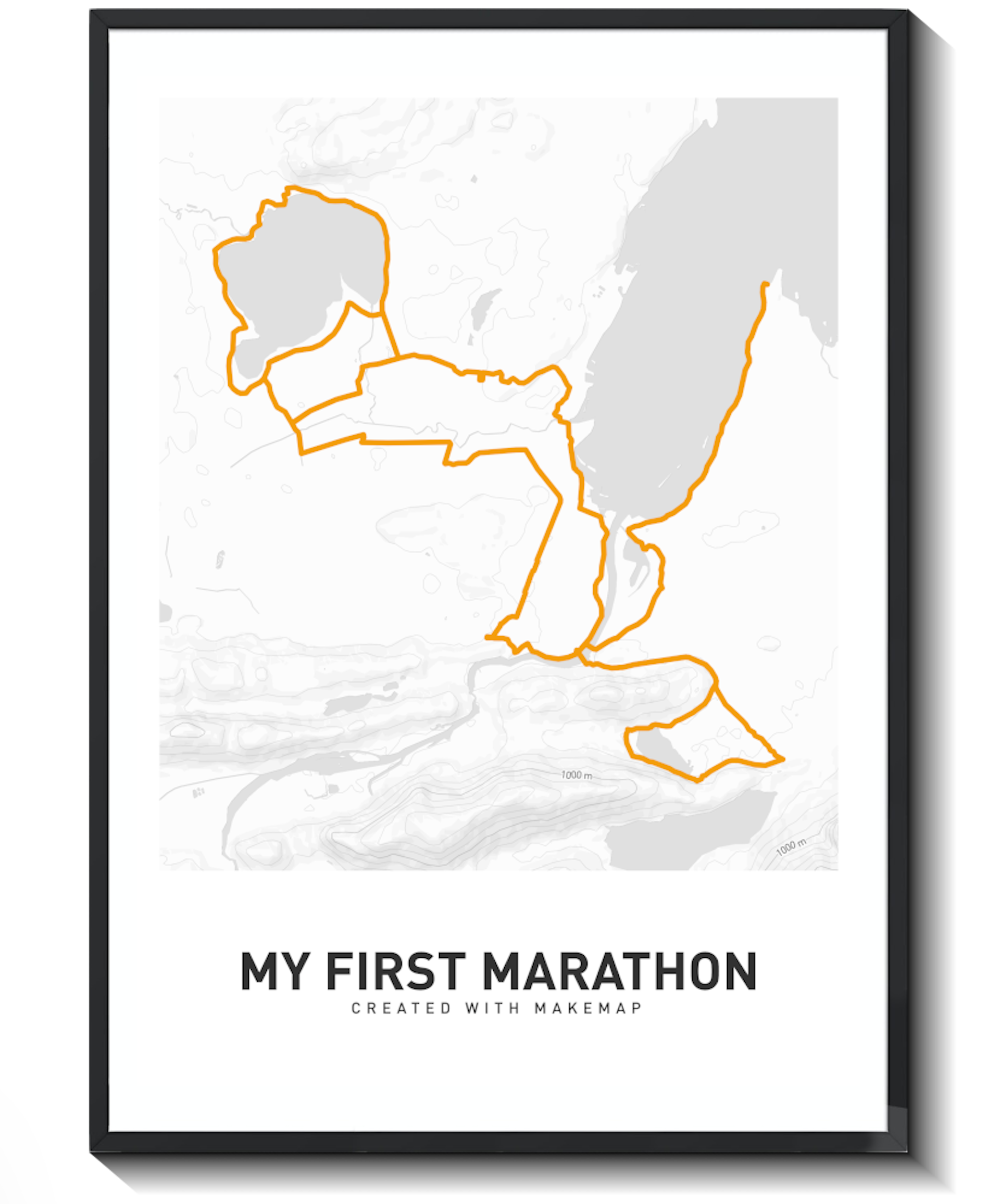 Poster in a frame of my first marathon