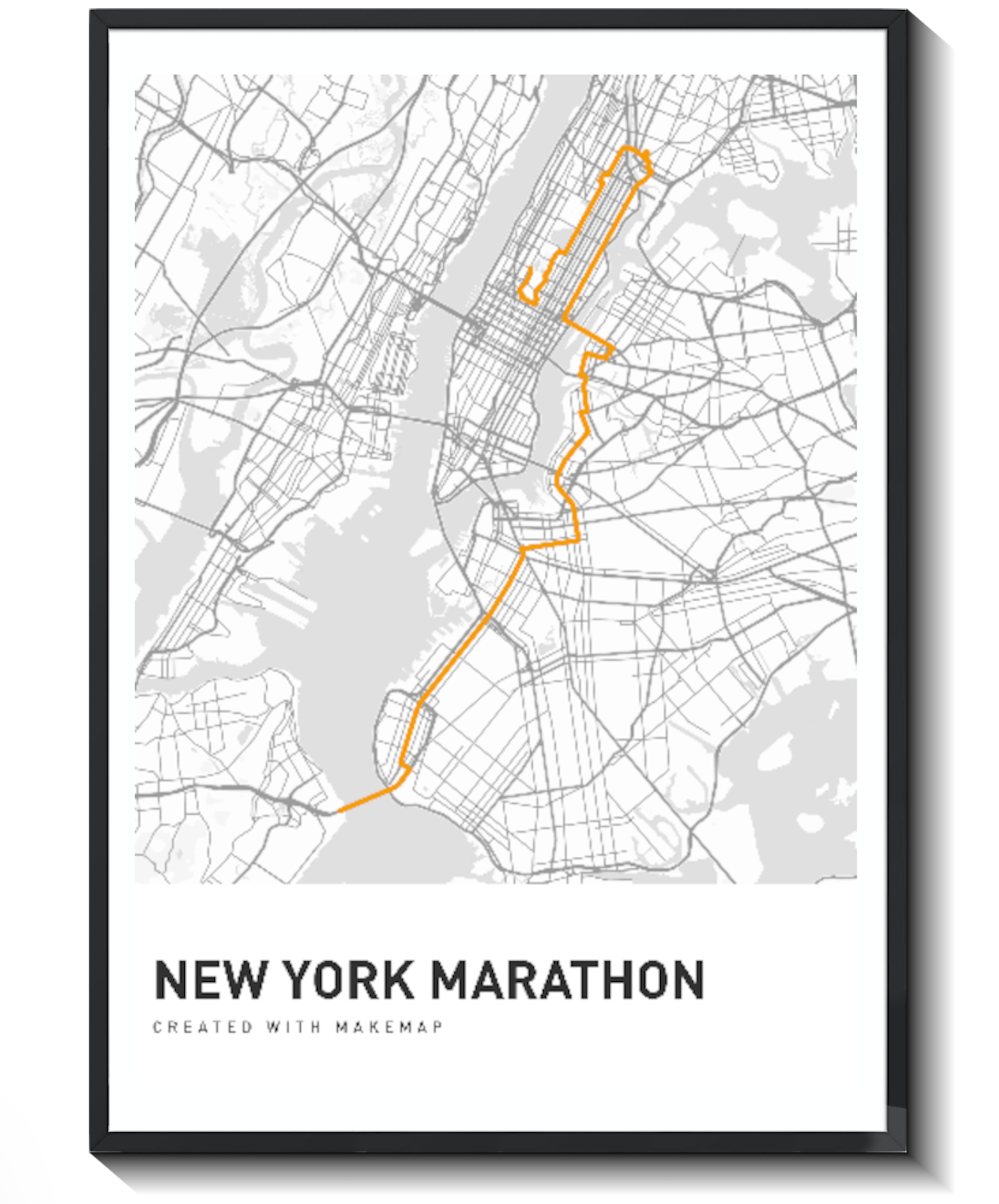 Poster in a frame of the New York Marathon