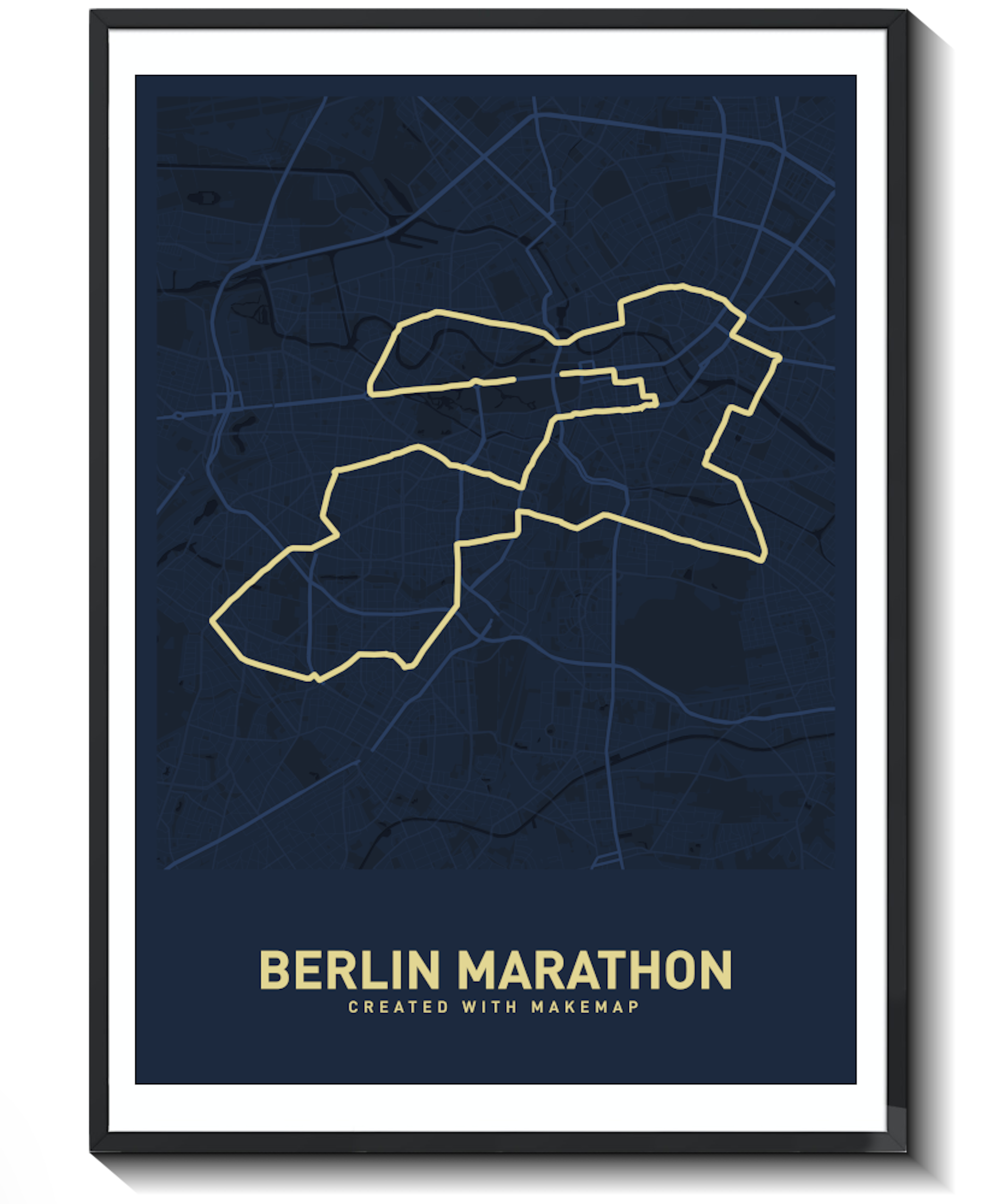 Poster in a frame of the Berlin Marathon