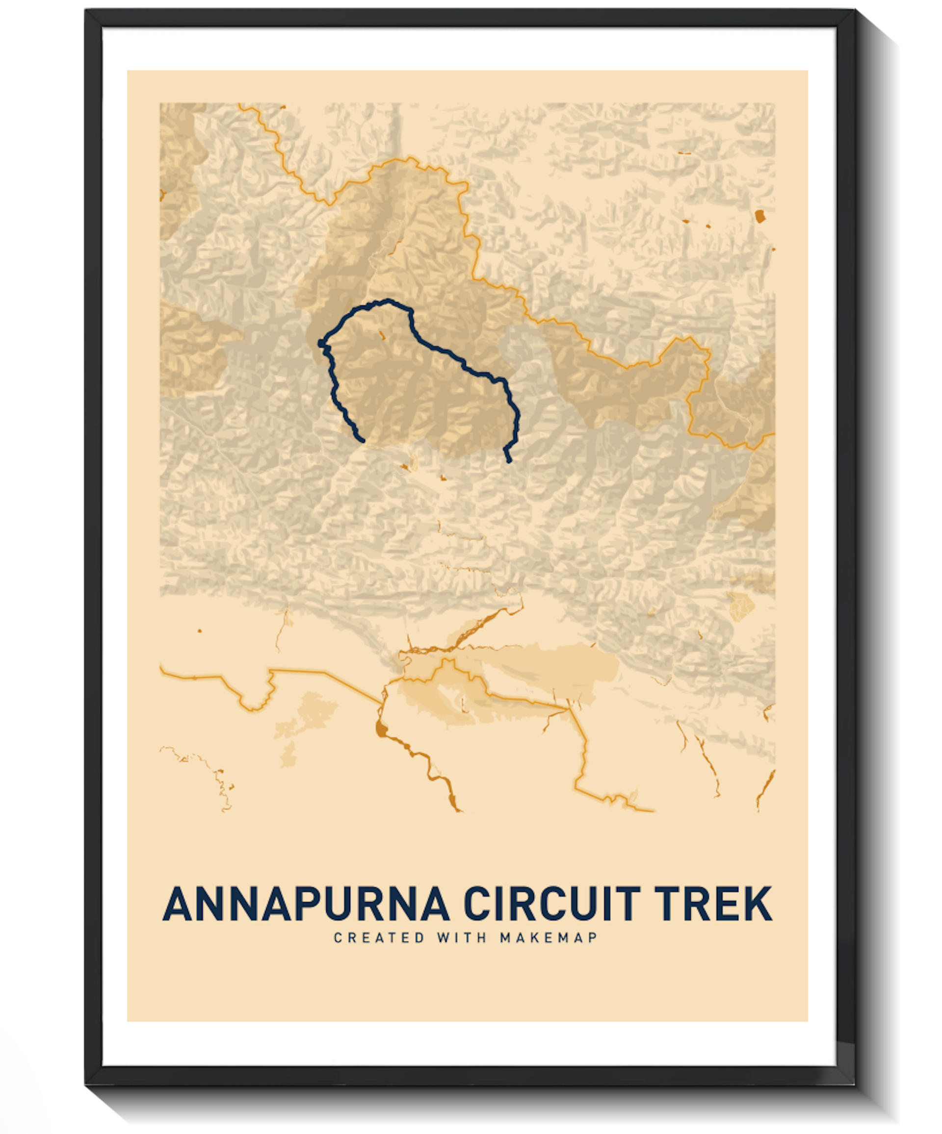 Poster in a frame of the Annapurna Circuit Trek